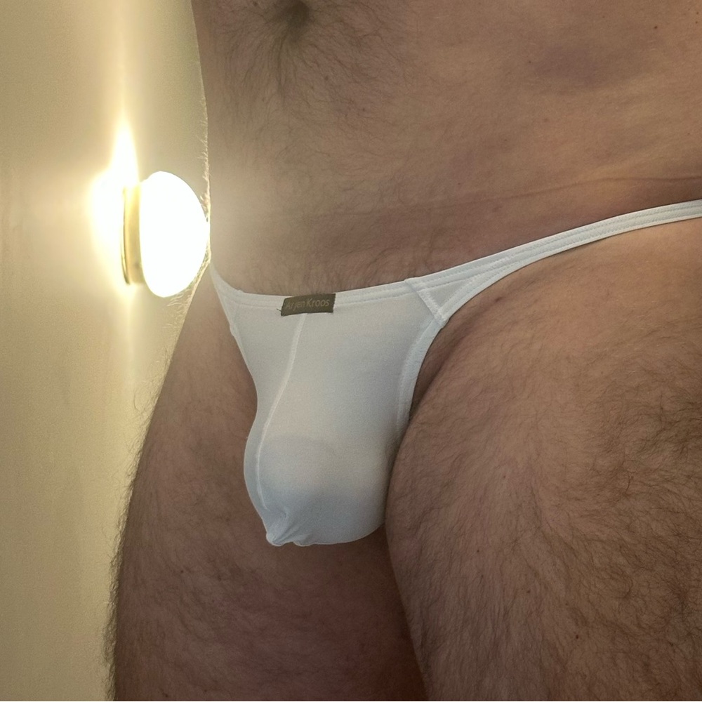 Men's White String Thong